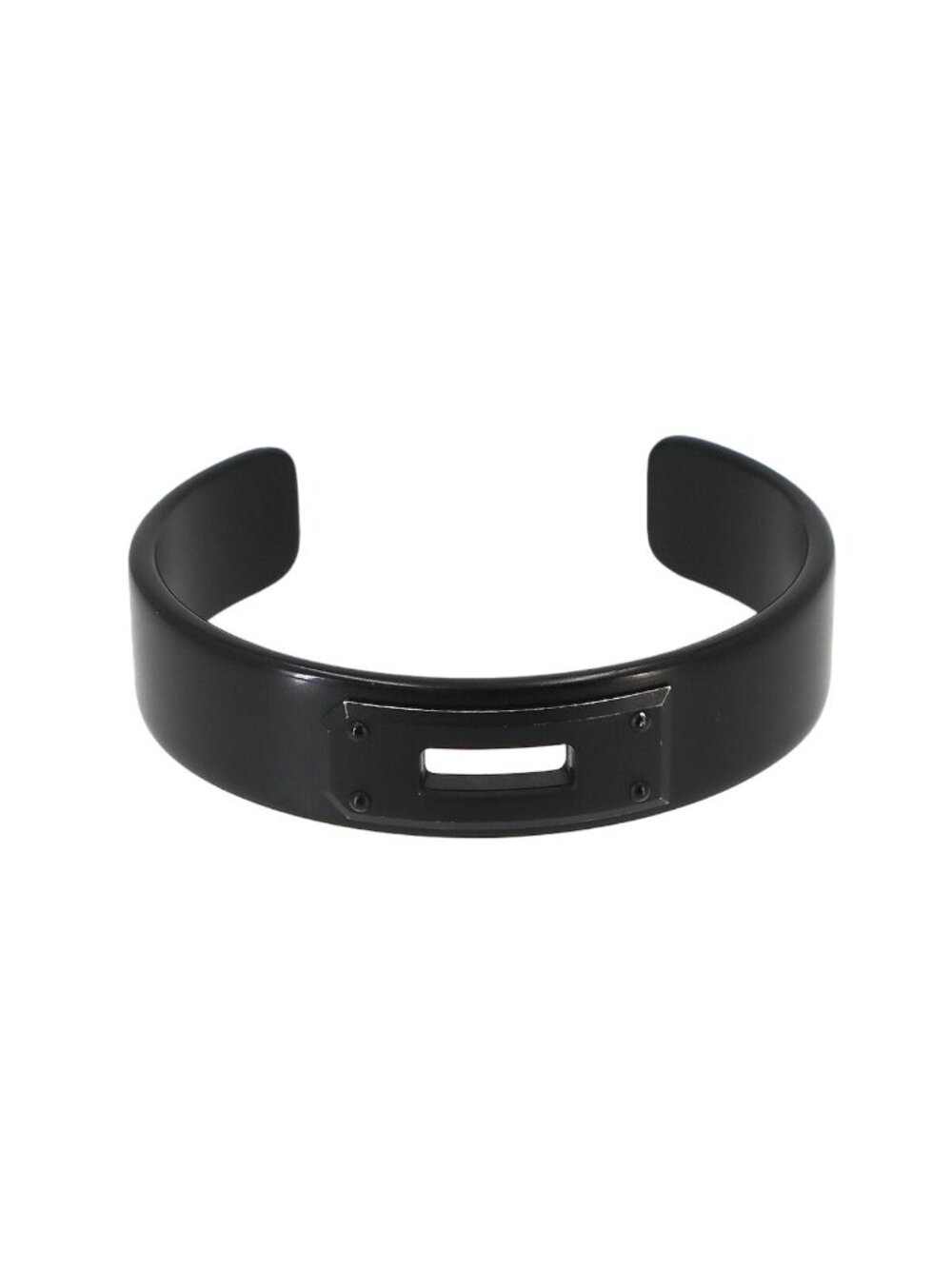 Hermes Kelly Bangle Bracelet Aluminum So Black T5